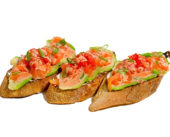 Брускетта с Лососем