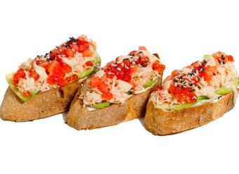 Брускетта с Крабом